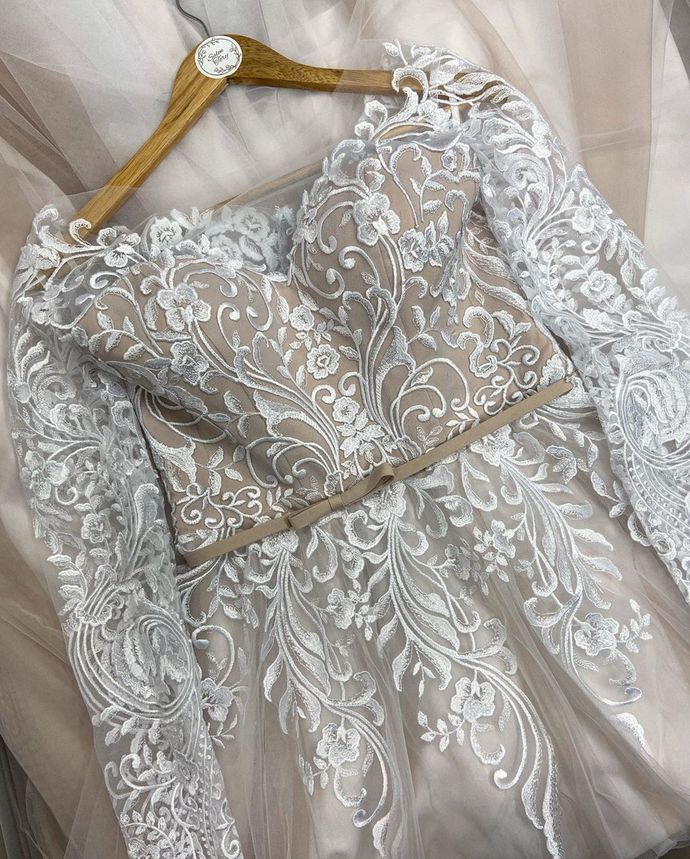 Long Sleeve Wedding Dresses,Wedding Dress,Custom Made Wedding prom Gown cg18827