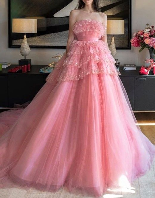 evening dress Pink Prom Dress cg18903