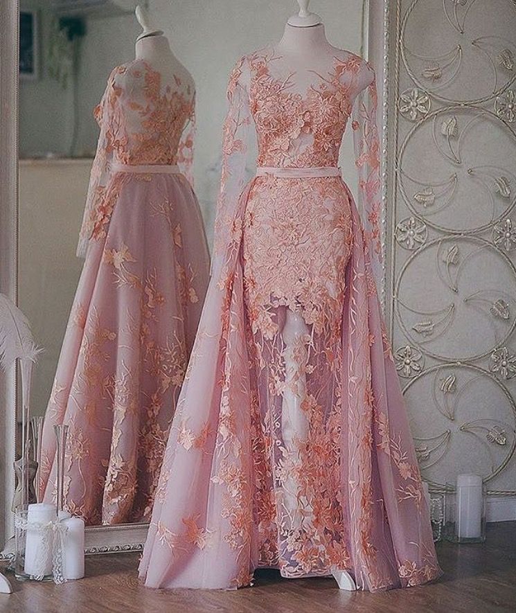 Lace prom dress A line evening dress cg18976