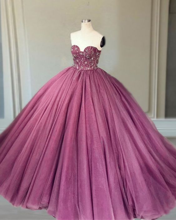 Gorgeous rose pink ball gown quinceanera dresses for sweet 16 Prom Dresses cg19182
