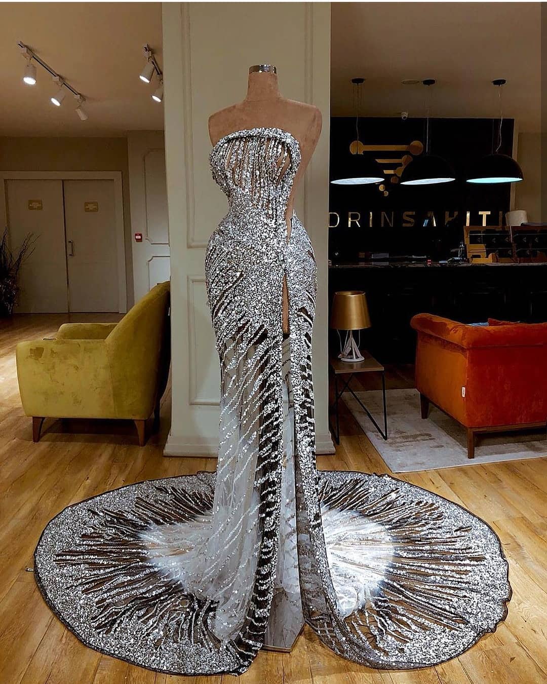 Beading Sheath Tulle Prom Dresses cg19205