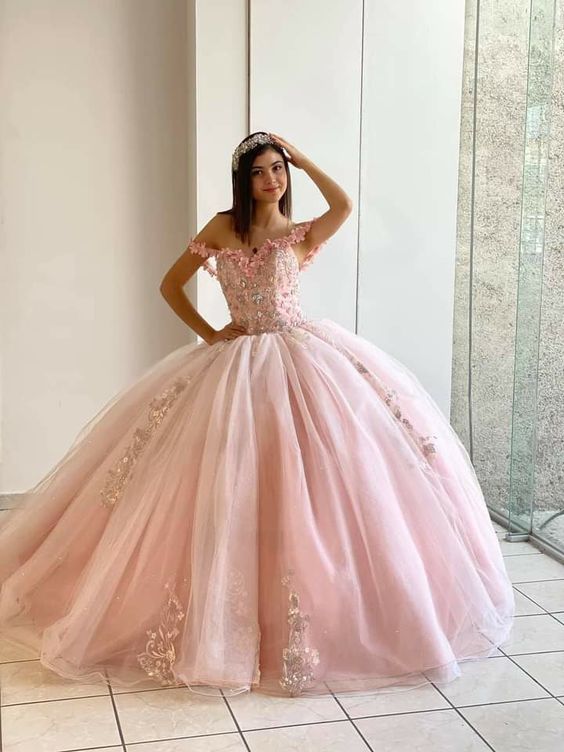 Pink long prom dress A line evening dress cg19221