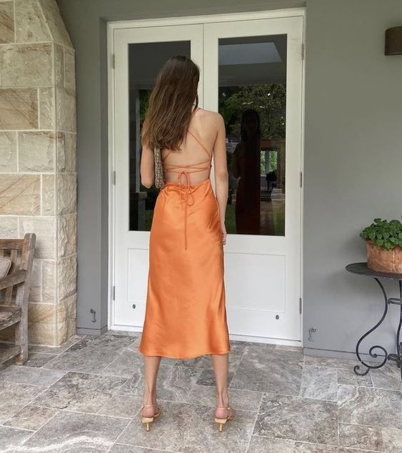 Spaghetti Strap Long Prom Evening Dress cg19343