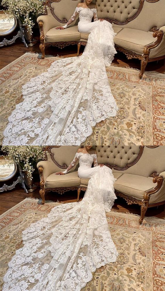 gorgeous lace wedding mermaid dress Prom Dress cg19451
