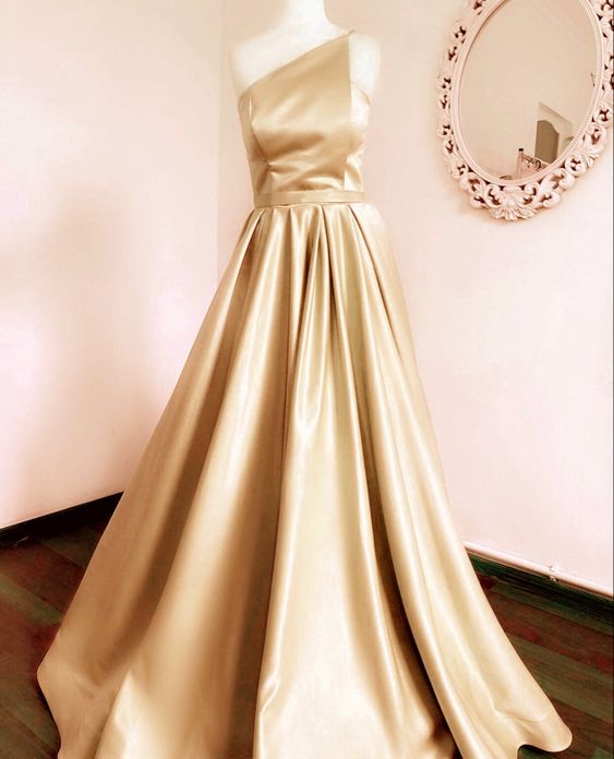 Champagne evening gown prom dress cg19452