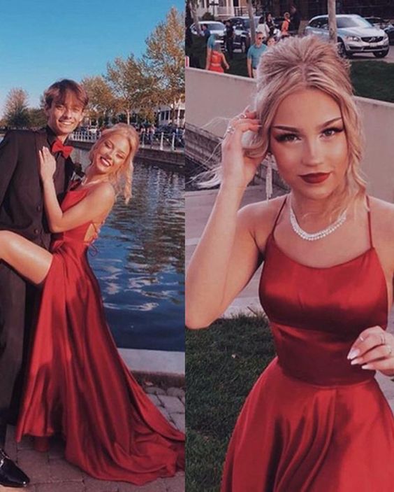 Halter Neck Prom Dresses 2021 Sexy Backless Front Split Satin A-line Prom Party Dress cg19454