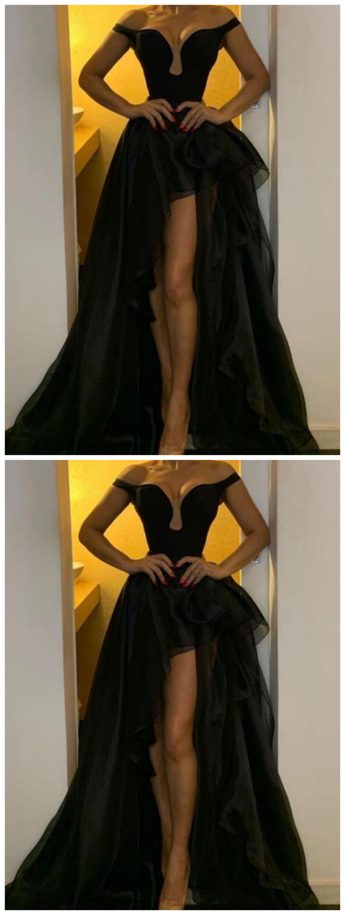 Black Girl Prom Dress Sexy Off The Shoulder Black Prom Dresses cg19514