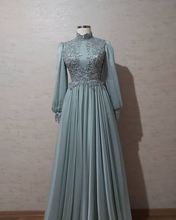 Charming Tulle Prom Dress, Long Sleeve Evening Dress, Formal Dress cg19865