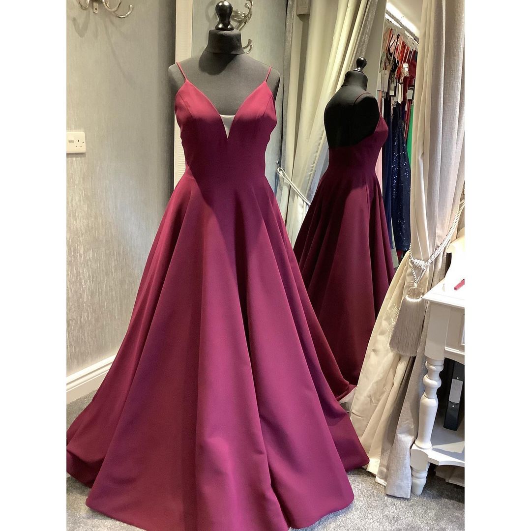 Princess A-line fuchsia long prom dress evening dress with mesh insert cg19890