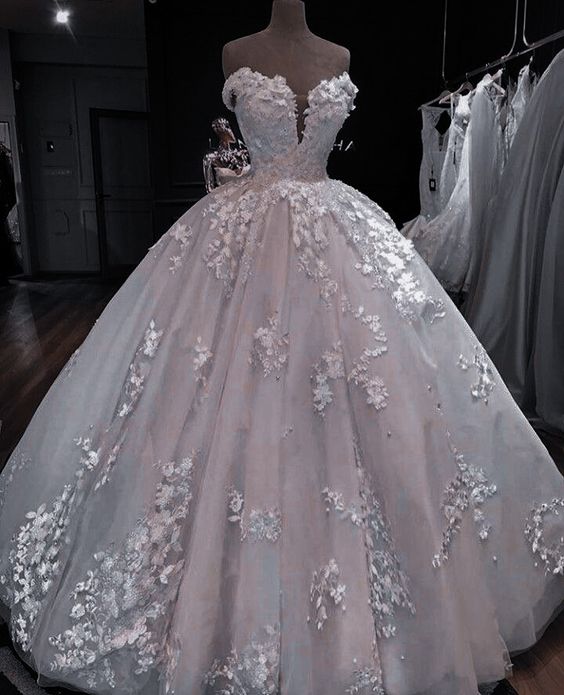 A line long tulle Prom Dress with appliques cg20083