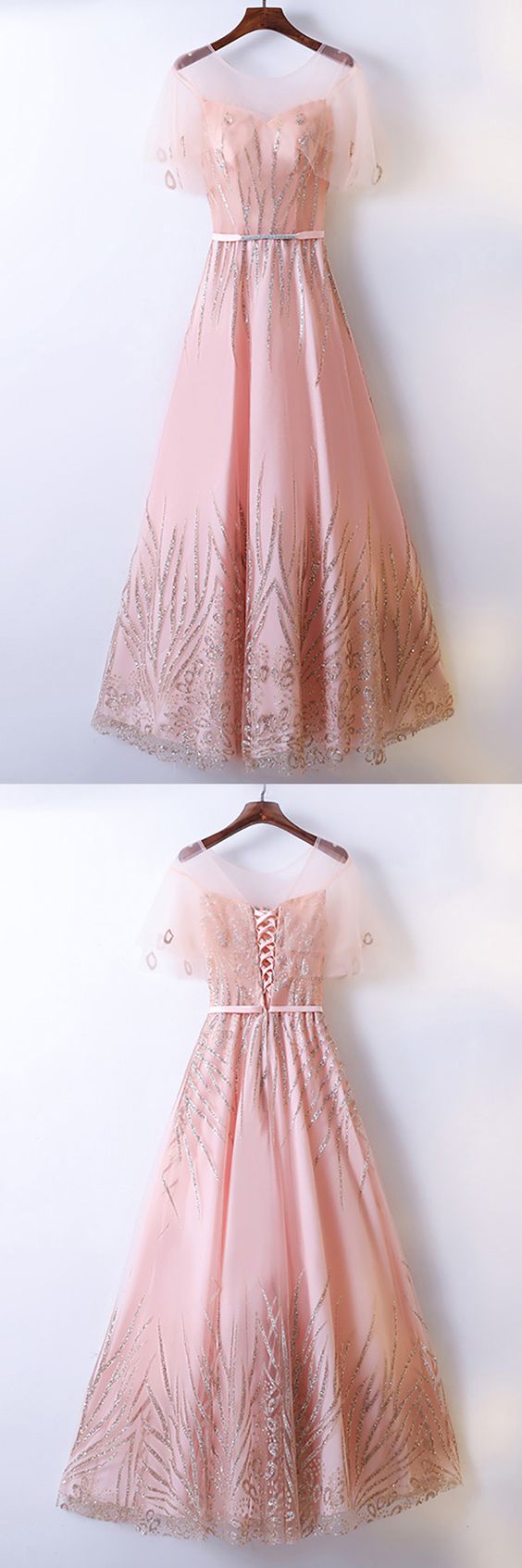 elegant pink long evening dress Prom dress cg20107