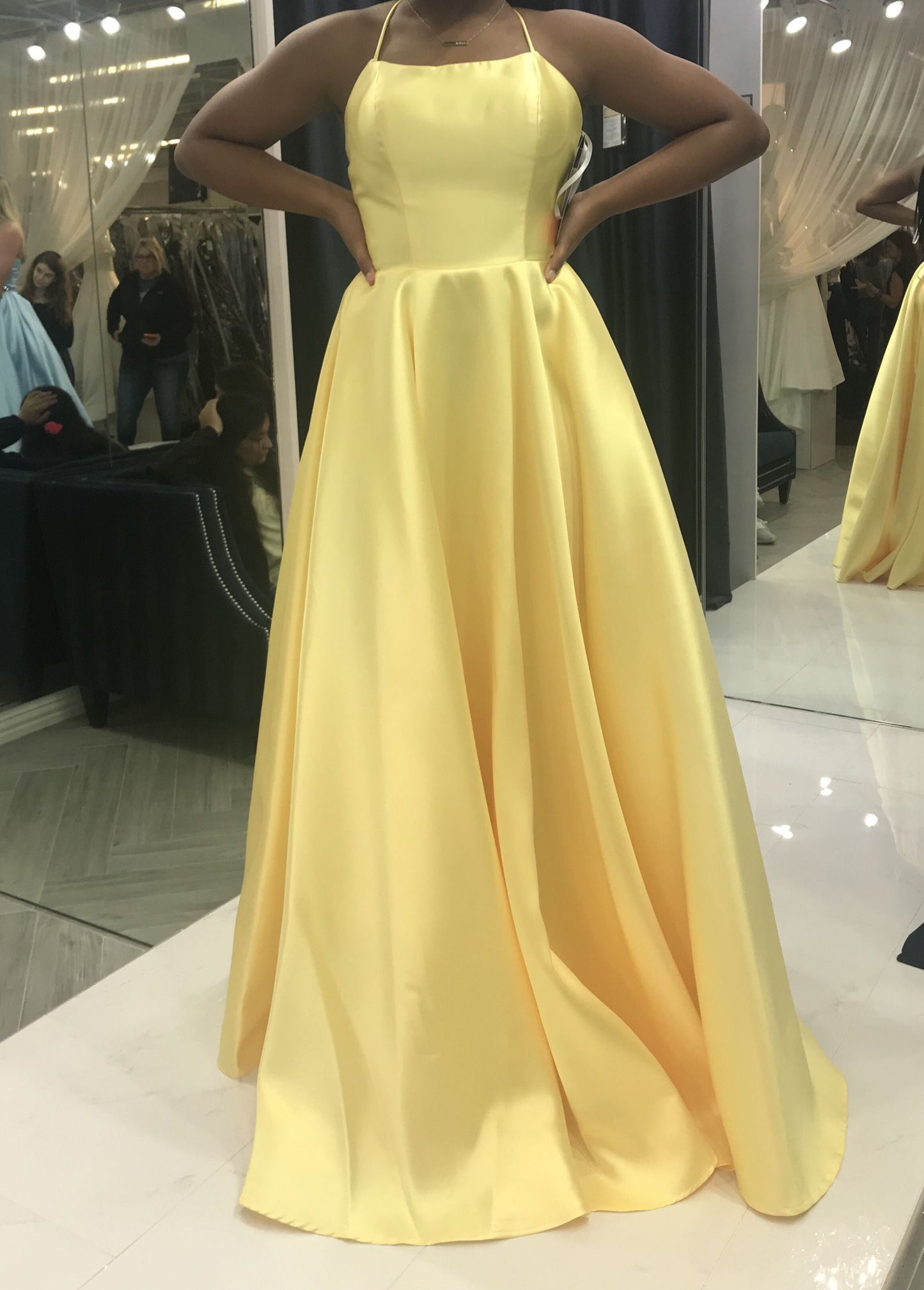 Yellow Long Prom Dress , prom dresses 2021 cg20240