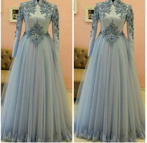 Charming Tulle Prom Dress, Long Sleeve Evening Dress, Formal Dress cg20246