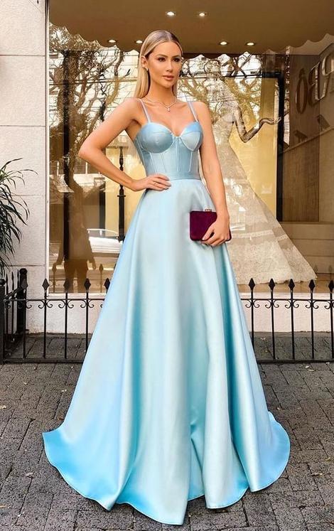 Spaghetti Straps Long Prom Dress cg20265