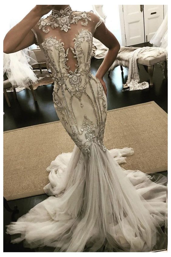 Sexy Evening Gown With Train Prom Dress cg20315