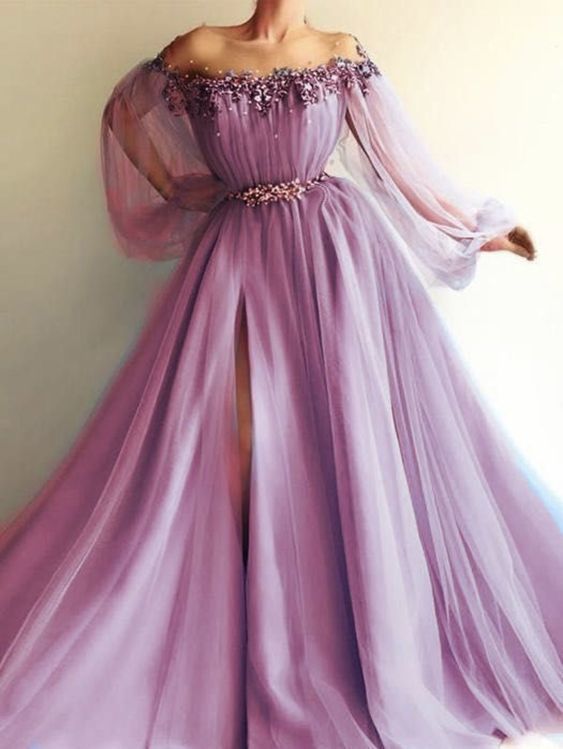 Elegant off the shoulder prom dresses,tulle prom dress cg20581