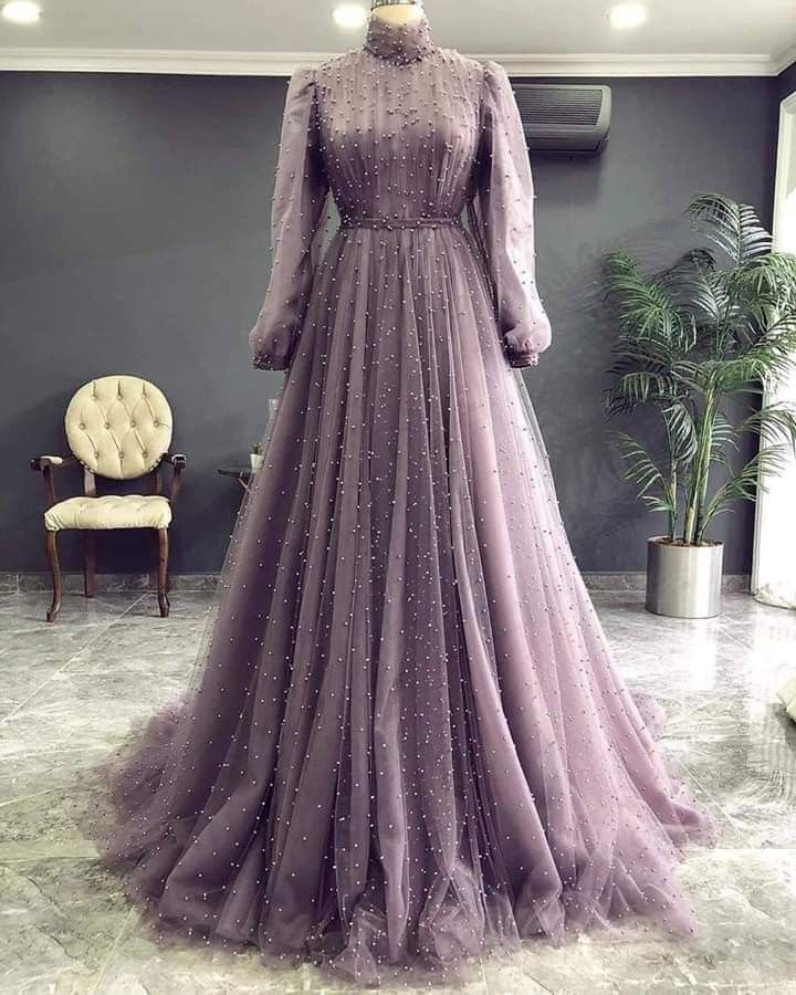 2021 A-Line Long Sleeves LongProm Dresses cg20654