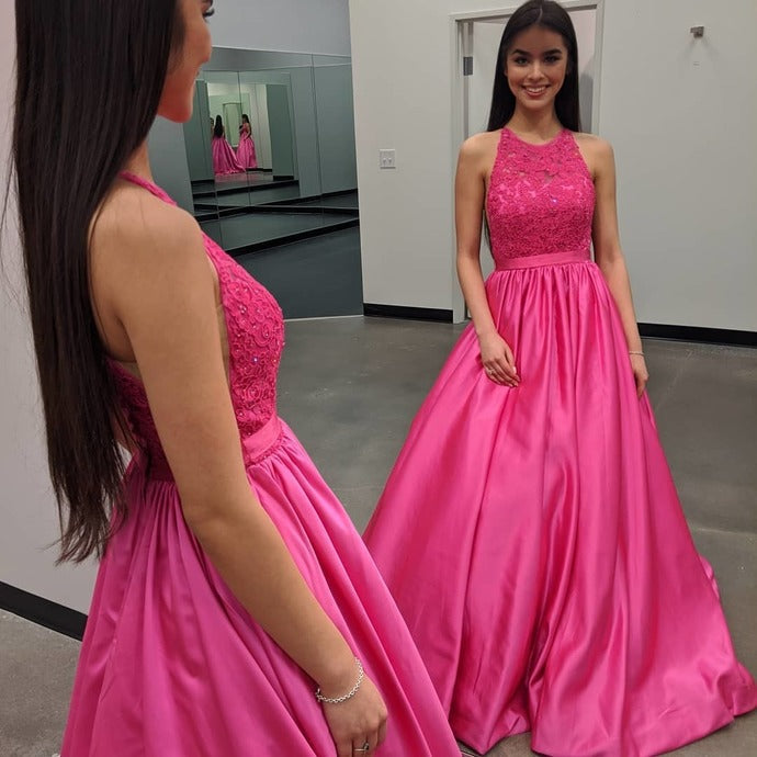 Charming O-Neck A-Line Prom Dresses,Long Prom Dresses,Cheap Prom Dresses cg20790