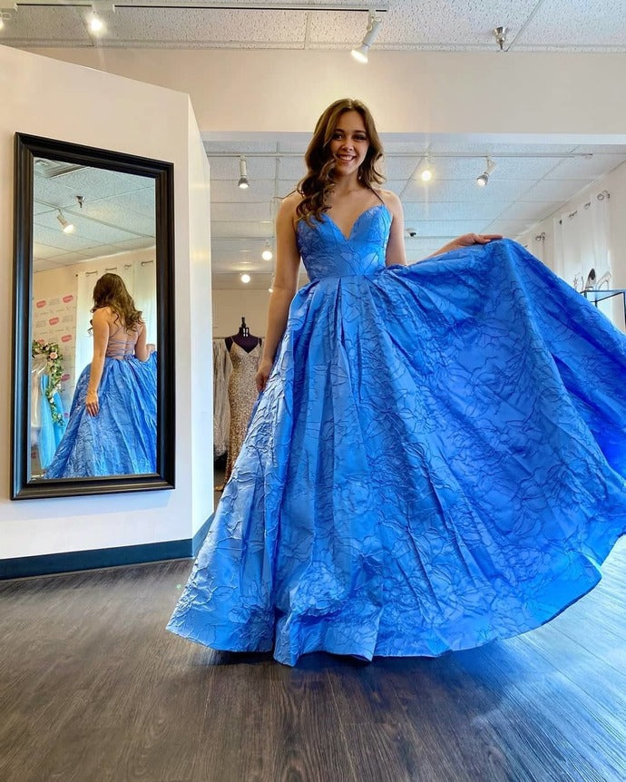 Spaghetti Straps A-Line Prom Dresses,Long Prom Dresses,Cheap Prom Dresses cg21065