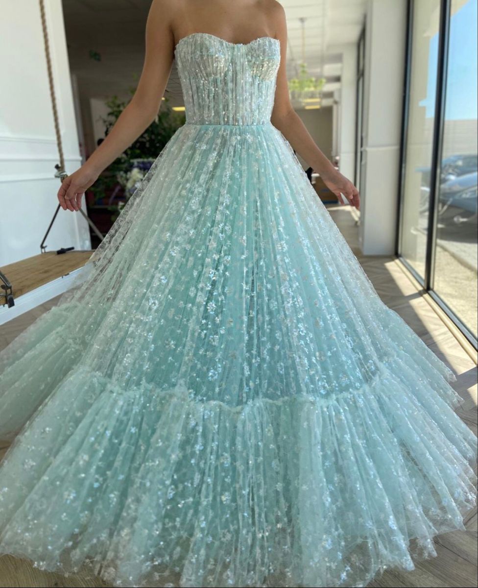 A-line long prom dress evening dress cg21407