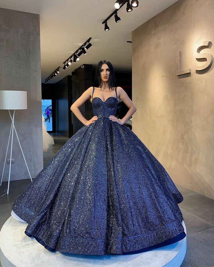 Blue Dresses 3D Sweetheart Formal prom Gown cg21552