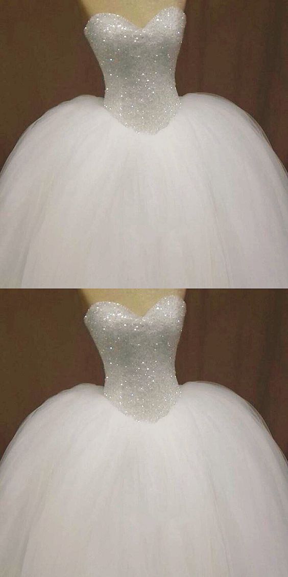Bling Sweetheart Wedding Dress Drop Waist Ball Gown For Women prom dress, evening dress cg21658