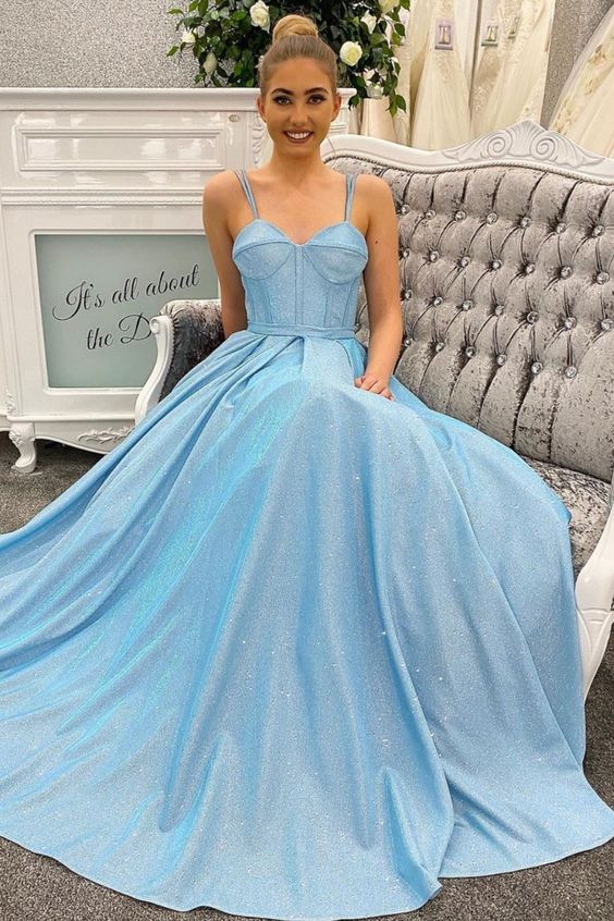A-line blue long prom dress 2022 cg21691