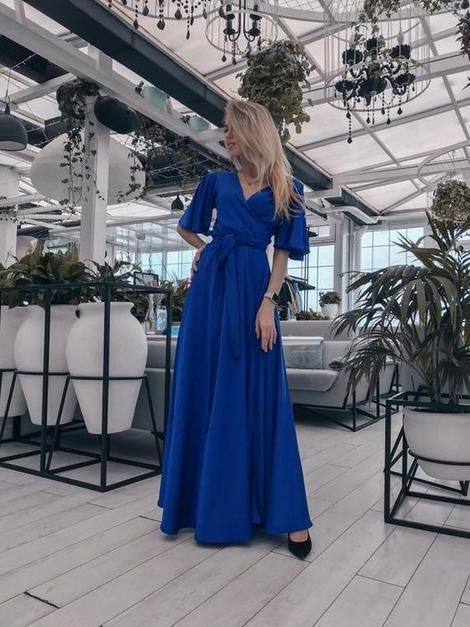 Royal Blue V Neck Prom Dress , Chic Prom Dress cg21732