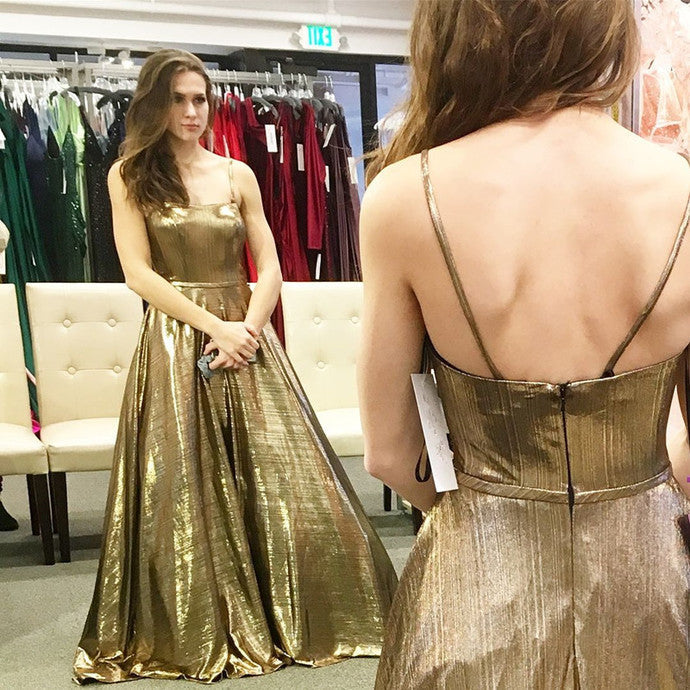 Spaghetti Straps A-Line Prom Dresses,Long Prom Dresses,Cheap Prom Dresses cg21773