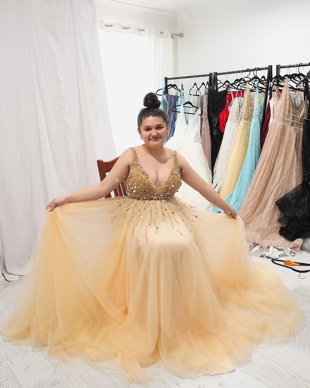 Sexy V-Neck A-Line Prom Dresses Long Prom Dresses,Cheap Prom Dresses cg22083