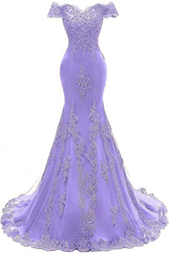 Mermaid Off-the-Shoulder Beaded Lace Long Prom Dresses Formal Evening Gowns cg22178