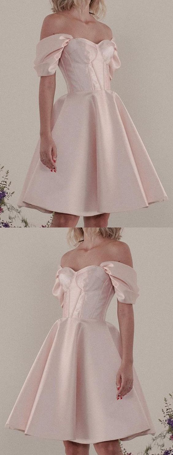 Short Satin Corset Cocktail Party Dress Homecoming Dress cg22312