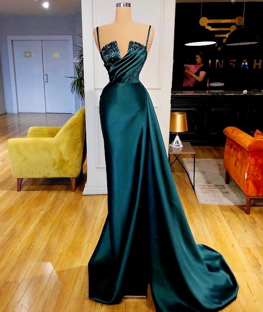 Elegant green evening gowns Long Prom Dress cg22343
