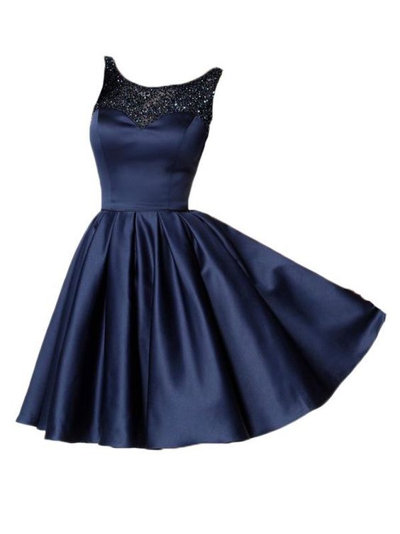 Sexy Backless Beaded Navy Short Cheap Homecoming Dresses cg22735
