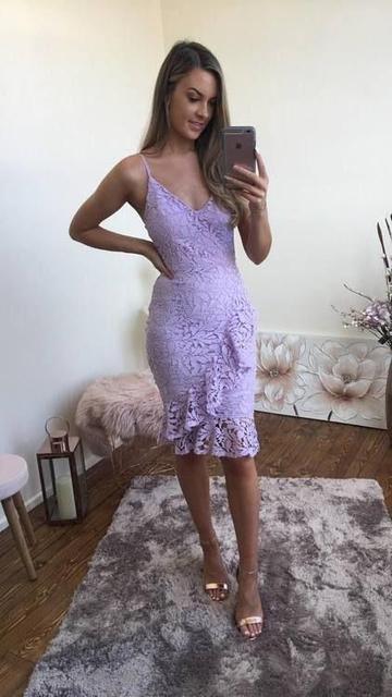 Sheath Spaghetti Straps Tea-Length Homecoming Dress with Ruffles cg22811