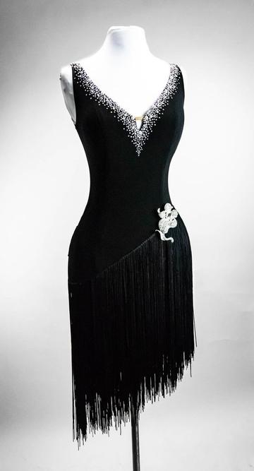 A-line Floral Flowers Black Short Homecoming Dress cg22857