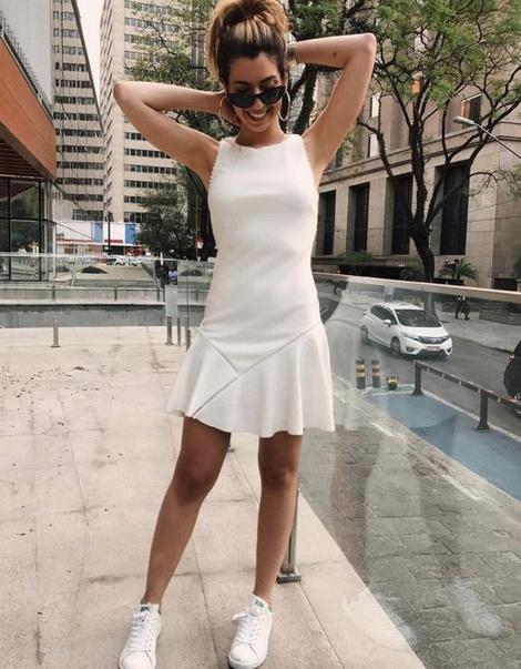 White Tea Length Homecoming Dress cg22938