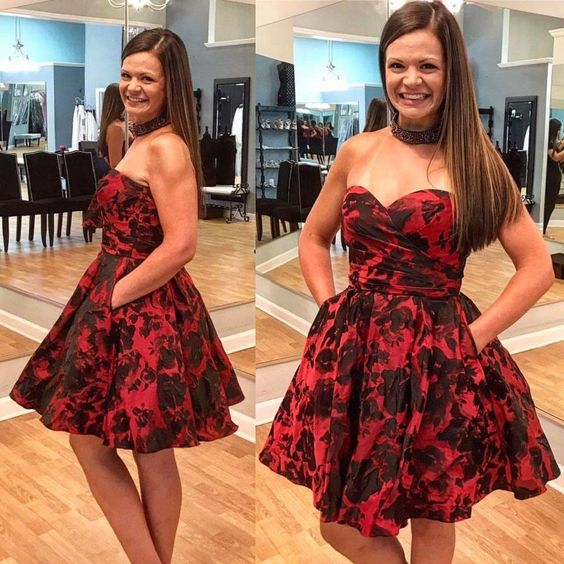 Princess A-line Sweetheart Sleeveless Simple Sweet Homecoming Dresses cg22980