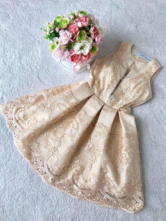 A-Line Lace Homecoming Dress cg22986