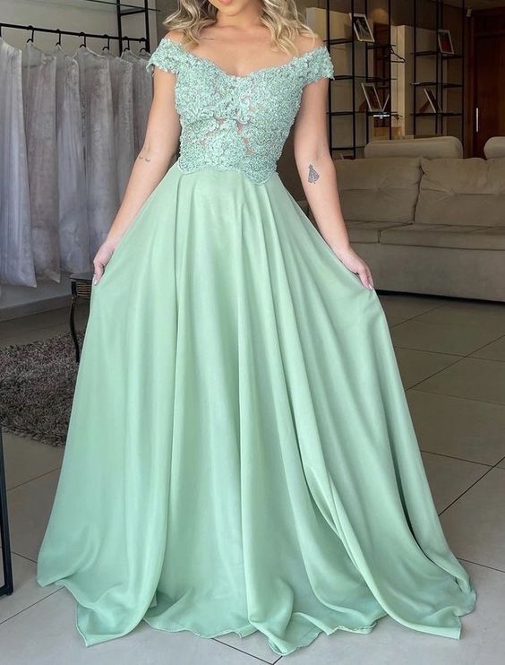Sage Green bridesmaid dresses elegant prom dress cg23021