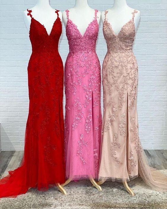 Tulle Long Prom Dress with Appliques and Beading,Pageant Dance Dresses,Graduation School Party Gown cg23155