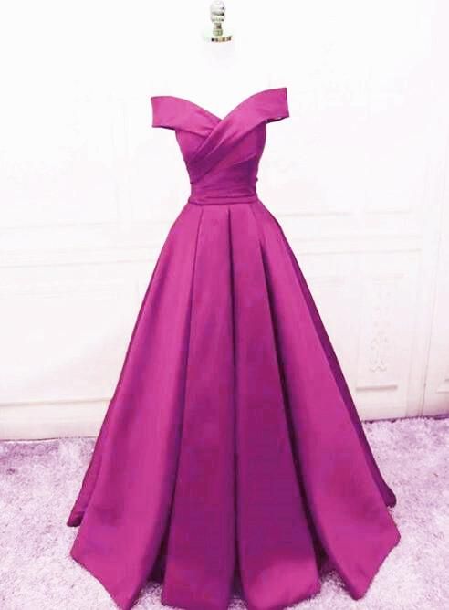 Beautiful Simple Off Shoulder Satin Sweetheart Party Dress, A-line Prom Dress cg23197