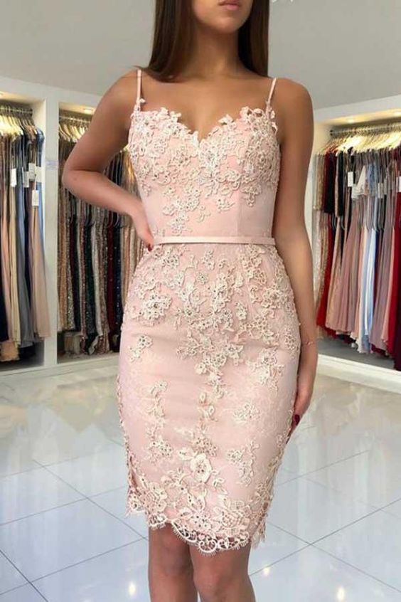 Mermaid Sweetheart Straps Lace Short Homecoming Dresses cg23576