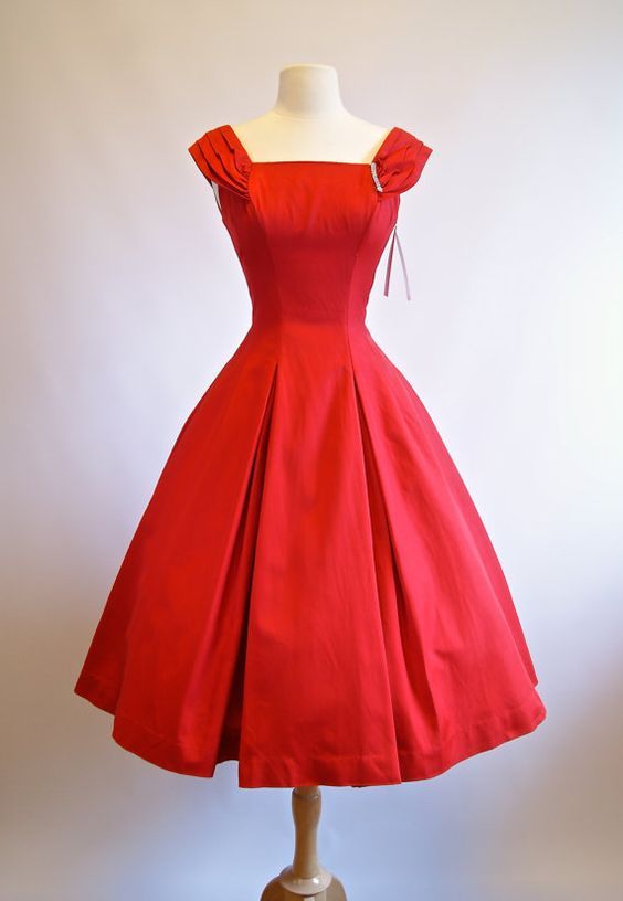 1950S Vintage Ball Gown Homecoming Dresses Red Mini Short Cocktail Dress Party Gowns cg23650