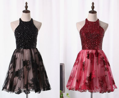 A-line With Sequins Knee Length Homecoming Dress cg2409