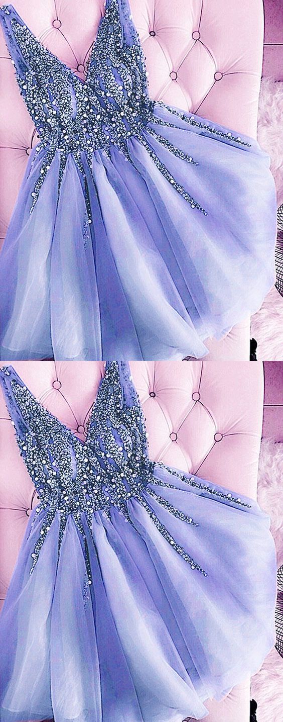 Homecoming Dresses Tulle V Neck Ruffles Short Gowns Cute cg24784