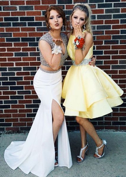 short yellow homecoming dresses 2019, elegant and cheap dresses cg2996