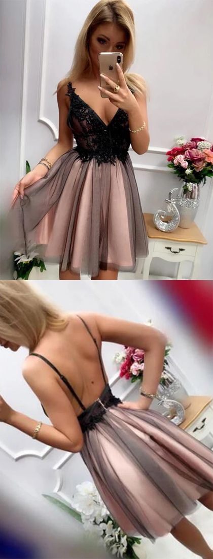 Gray Short Homecoming Dresses With Appliques cg3113