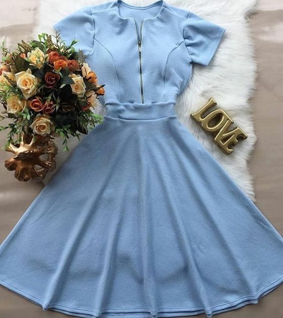 2019 Homecoming Dresses A Line blue homecoming dress cg3667