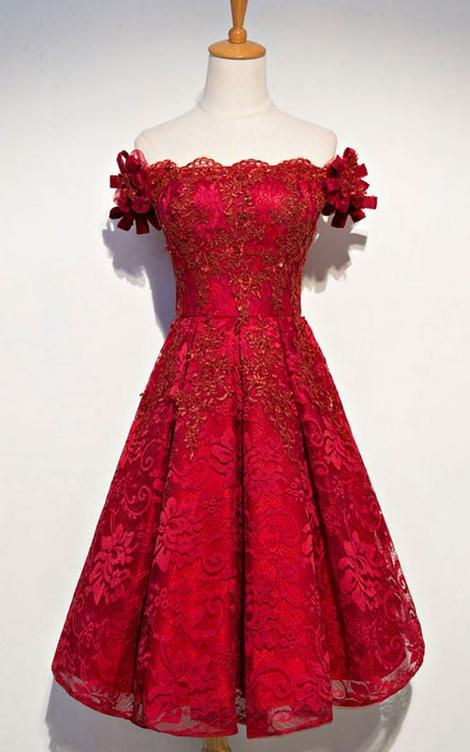 Lace Homecoming Dress, Sequin Dress, Off-Shoulder Homecoming Dress cg3671
